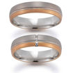 Gifteringer i hvitt & rødt gull 14 kt, 5 mm. GERSTNER - 20420