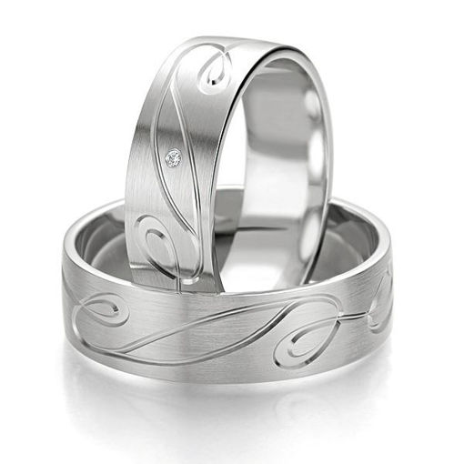 Gifteringer i hvitt gull 9 kt, 4.5 mm. Smart line - 24807089