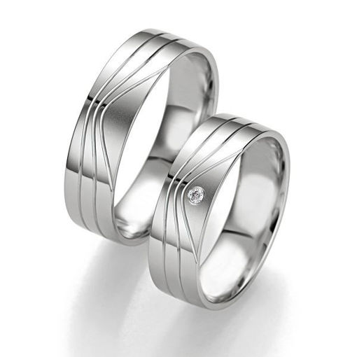 Gifteringer i hvitt gull 9 kt, 6 mm. Smart line - 24807093