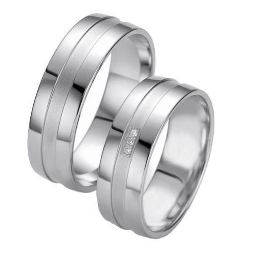 Gifteringer i hvitt gull 9 kt, 6 mm. Smart line - 24807095