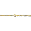 Armbånd gull. SINGAPORE i hvitt og gult gull 14 kt, 18 cm/2,9 mm - 18TF2918