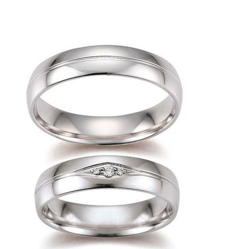 Gifteringer i hvitt gull 14 kt, 5 mm. GERSTNER - 28262