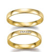 Gifteringer i gult gull 14 kt med diamanter - 282650