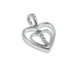 Diamanthjerte i hvitt gull med 0,03 ct W-Si-30618