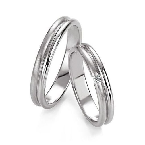 Gifteringer i hvitt gull 9 kt, 4 mm. BASIC LIGHT - 14805627