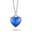Smykke Blått hjerte i sølv