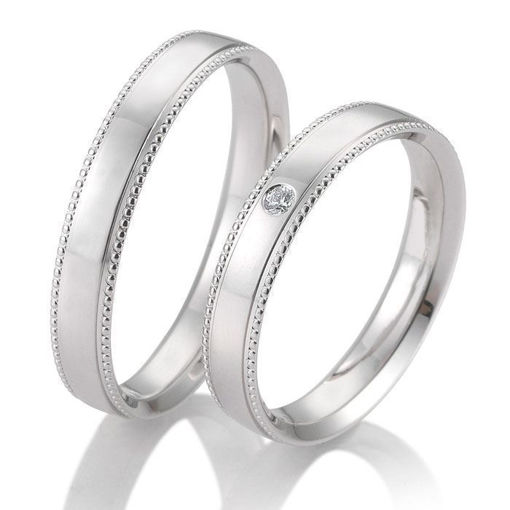 Gifteringer i hvitt gull 9 kt, 4 mm. BASIC LIGHT - 14805715