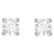 Swarovski øredobber Attract Round Pierced Earrings, White, Rhodium plated - 5408436