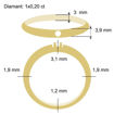 Forlovelsesring i gult gull med 0,20 ct diamant-85010200