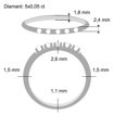 Diamantring Iselin med 5x0,05 ct TW-Si-8505050