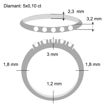 Diamantring Iselin med 5x0,10 ct TW-Si-8505100