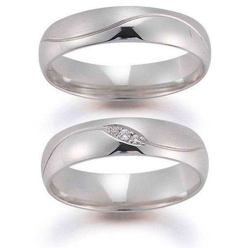 Gifteringer i hvitt gull 14 kt, 5 mm. GERSTNER - 20422