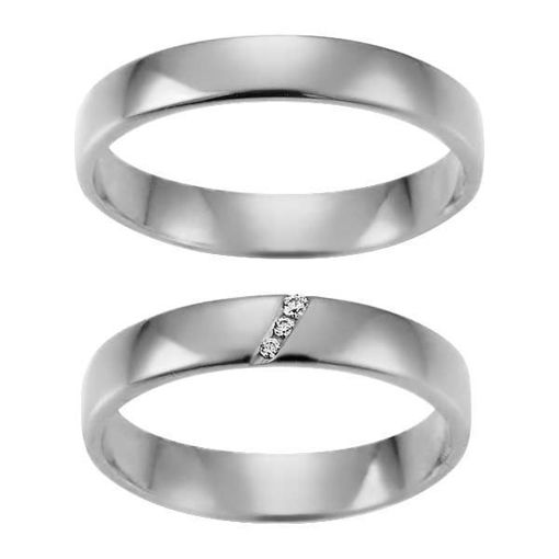 Gifteringer i hvitt gull 14 kt, 4 mm. GERSTNER - 282710