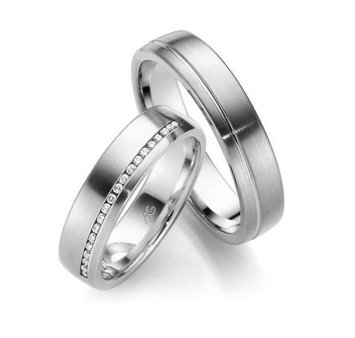 Gifteringer i hvitt gull 14 kt, 5 mm. GERSTNER - 28543