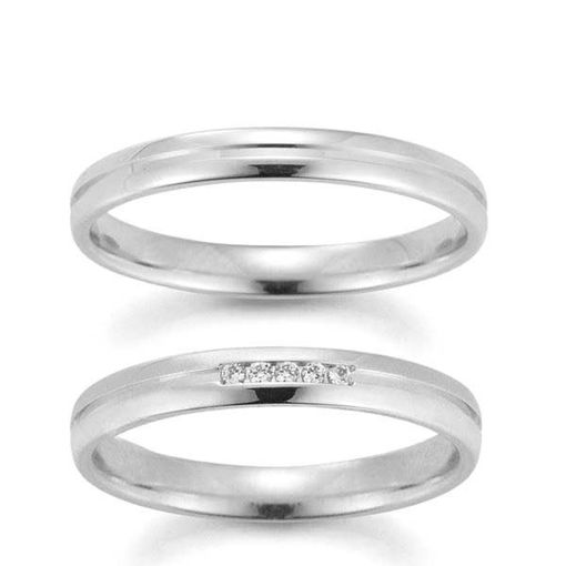 Gifteringer i hvitt gull 14 kt, 3 mm. GERSTNER - 20085