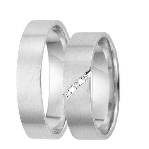 Gifteringer i hvitt gull 9kt, 5 mm. GETTMANN - 835250