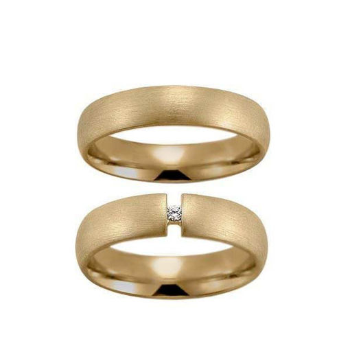 Gifteringer i gult gull 14 kt, 5 mm. GERSTNER - 208670