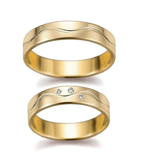 Gifteringer i gult gull 14 kt, 5 mm. GERSTNER -282660