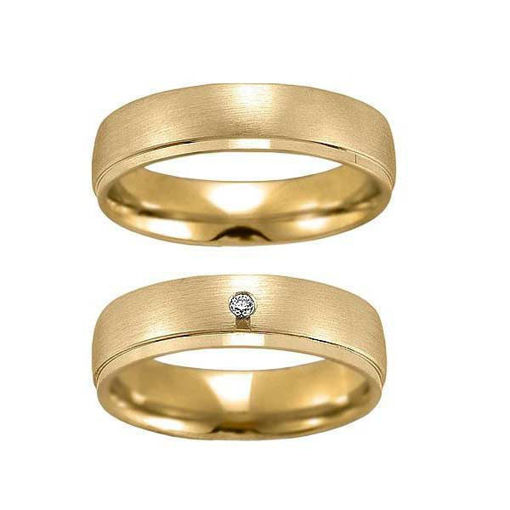 Gifteringer i gult gull 14 kt, 5.5 mm. GERSTNER - 200220