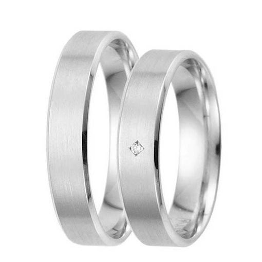 Gifteringer i hvitt gull 9kt, 4,5 mm. GETTMANN - 835045