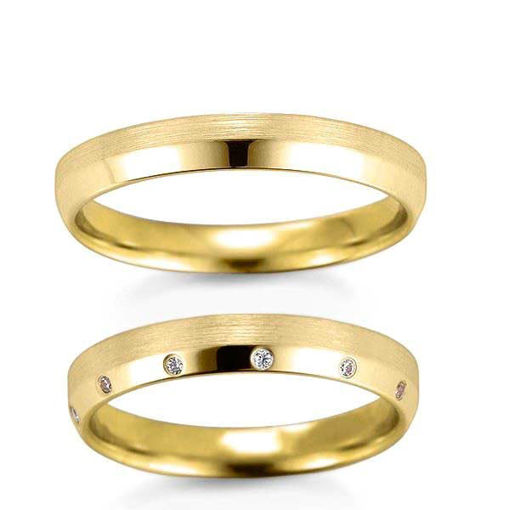 Gifteringer i gult gull 14 kt, 3.5 mm. GERSTNER - 200830