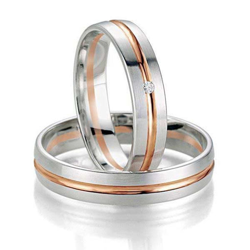 Gifteringer i gull 14kt, 4.5 mm. Smart line - 4807055