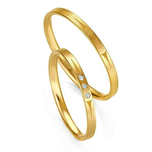 Gifteringer i gult gull 14 kt, 2 mm. BASIC SLIM - 4804319