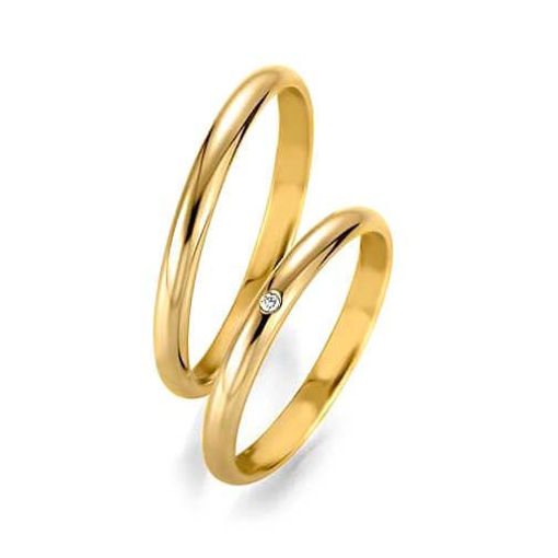 Gifteringer i gult gull 14 kt, 2.5 mm. BASIC SLIM - 48043110