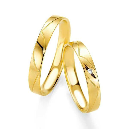 Gifteringer i gult gull 14 kt, 3.5 mm. BASIC SLIM - 4804203