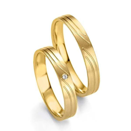 Gifteringer i gult gull 14 kt, 3.5 mm. Slim line  - 48071230