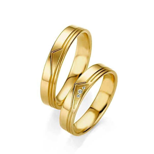 Gifteringer i gult gull 14 kt, 4.5 mm. BASIC SLIM - 4804209