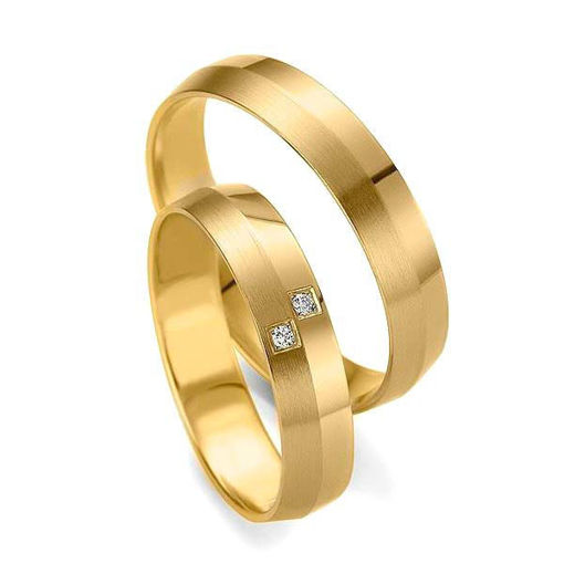 Gifteringer i gult gull 14 kt, 4.5 mm. Slim line  - 4807137