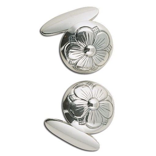 Mansjettknapper med bunn, oksidert- 076100