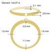 Iselin alliansering med diamant i gult gull- 85010070