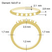 Alliansering i 14 karat gult gull med diamanter - 85050700