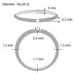 Alliansering i hvitt gull med 0,05 ct diamant- 8501005