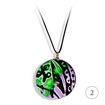 Smykke med sort & Grønn-lilla mønster, håndlaget -280207000