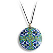 Smykke Kaleidoskop med blå blomster, håndlaget -28020709