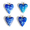Hjertesmykke Mørke blå hjerte, håndlaget -28020715