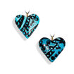 Hjertesmykke blå, håndlaget 34x34 mm-28020721 