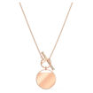 Swarovski smykke Ginger T Bar Necklace, White, Rose-gold tone plated  - 5567529