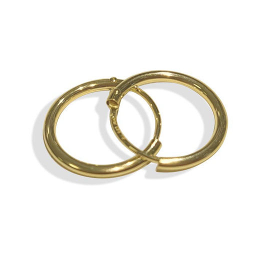 Gulløredobber øreringer. Gult gull 14 kt, 13 mm-138700
