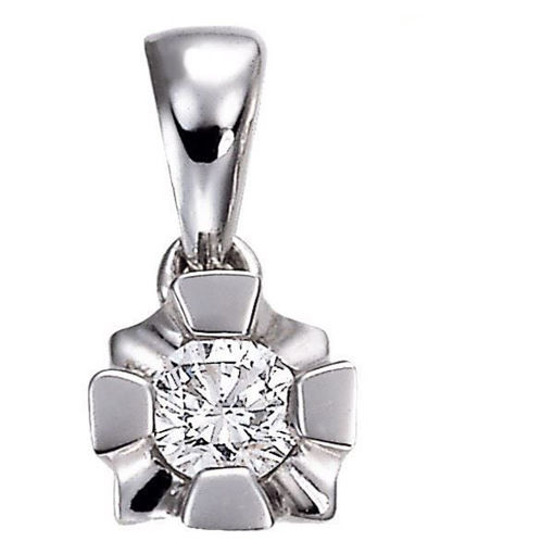 Diamantsmykke Evita i gull med 0,16 ct W-Si-50316