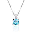 Smykke i hvitt gull med blå topas -27240