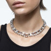  Swarovski smykke Millenia necklace Square cut crystals, White, Rhodium plated - 5599206