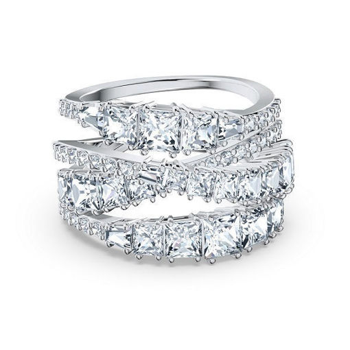 Swarovski Twist Wrap ring White, Rhodium plated - 5580952