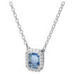 Swarovski smykke Millenia necklace Octagon cut Swarovski zirconia, Blue, Rhodium plated - 5614926