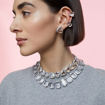Swarovski øredobber Millenia clip earring Single, Set (3), White, Rhodium plated -5602413