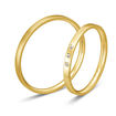 Gifteringer i gult gull 14 kt, 2 mm. BASIC SLIM - 48043070