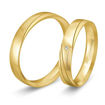 Gifteringer i gult gull 14 kt, 4 mm. BASIC SLIM - 4804205 